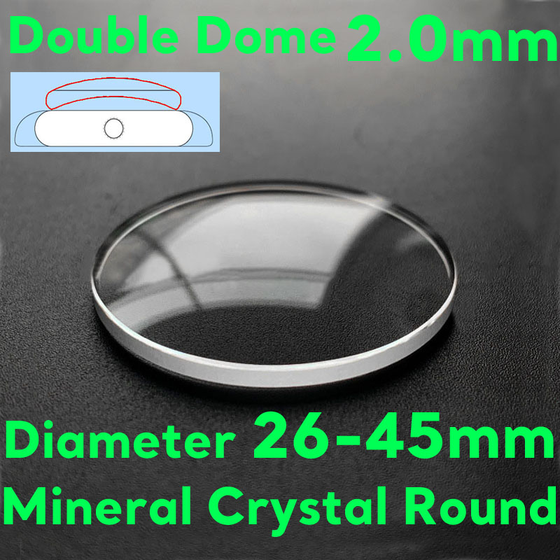 Watch Crystal Replacement - قبة مزدوجة 2.0 مللي متر سمك