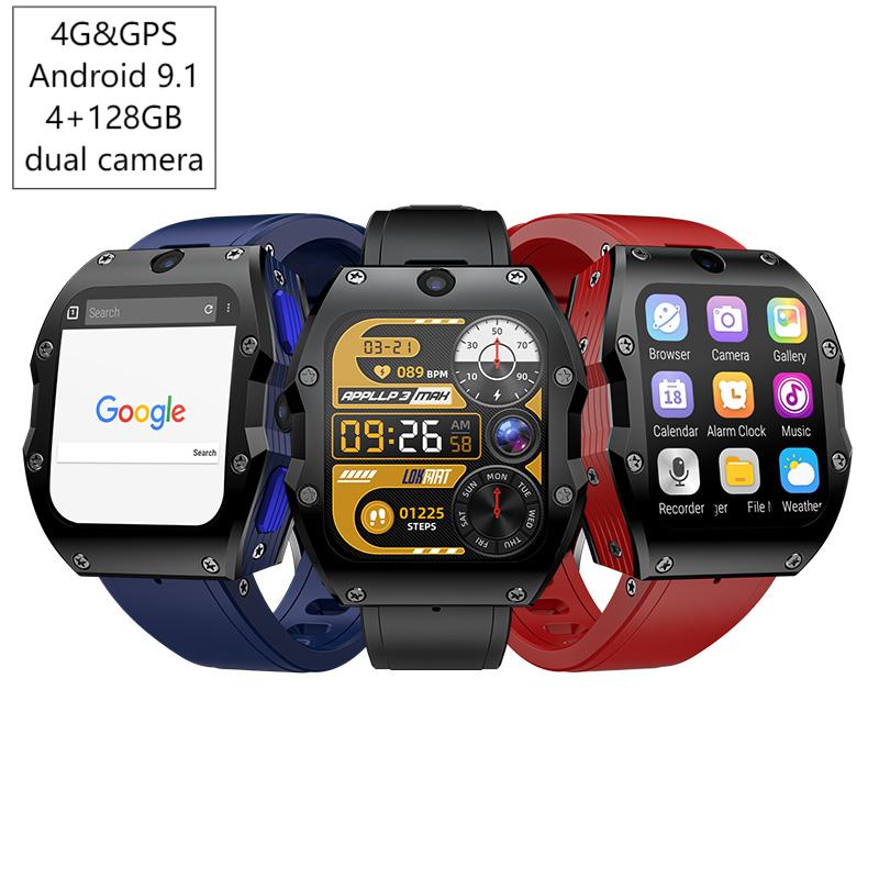 Watch Smart Smartwatch - 4G أندرويد Smartwatch 4 + 128GB