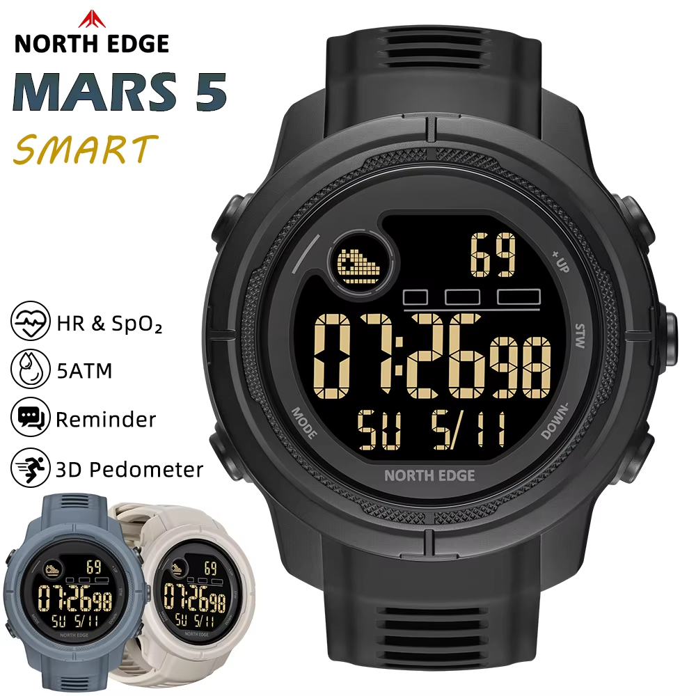 Smartwatch Digital Watches For Men - NORTH EDGE NEW MARS 5 ساعة
