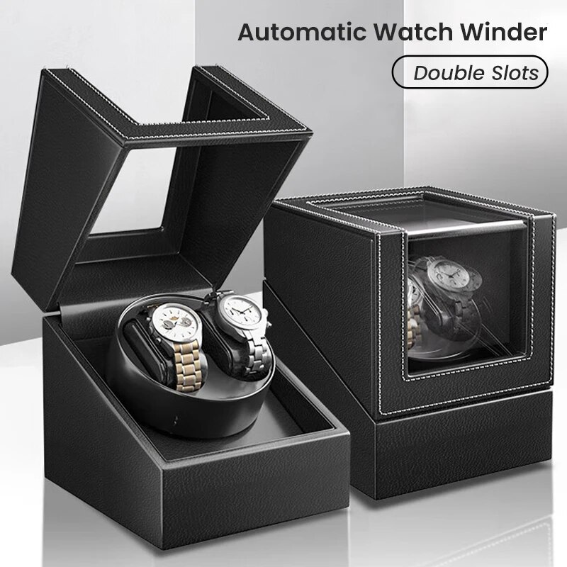 Watch Winder Single - لفاف أوتوماتيكي مزدوج للساعة بمحرك هادئ