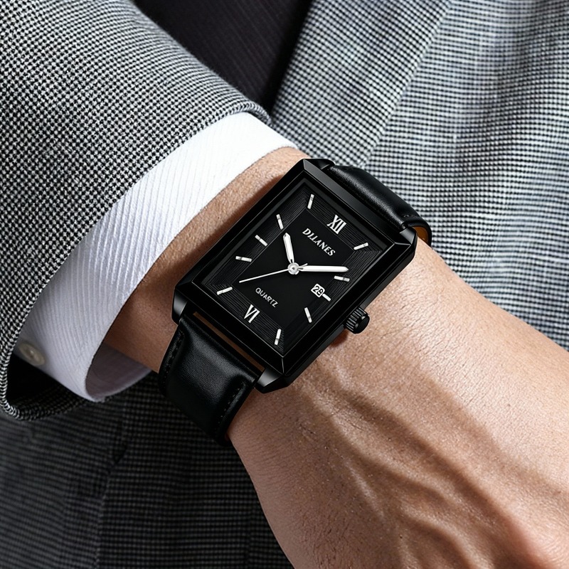 Smartwatch Branded Watches For Men - ساعات رجالية جلدية كاجوال، ساعات كوارتز