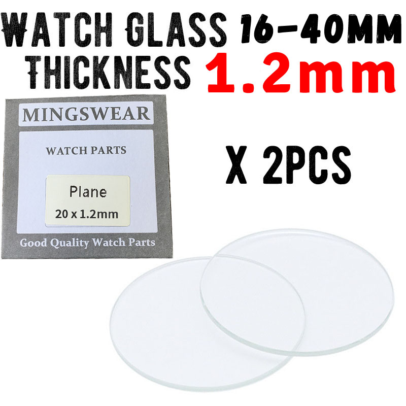 Watch Crystal Replacement - 2x سمك 1.2 مللي متر استبدال