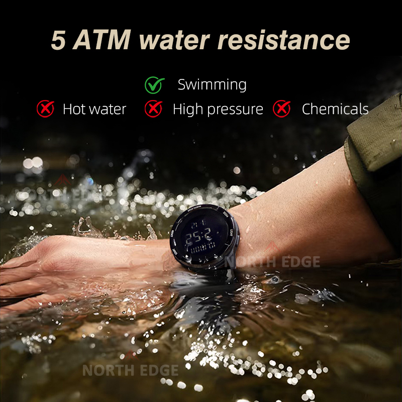 Smartwatch Digital Watches For Men - NORTH EDGE 2025 TERRAX ساعة رقمية