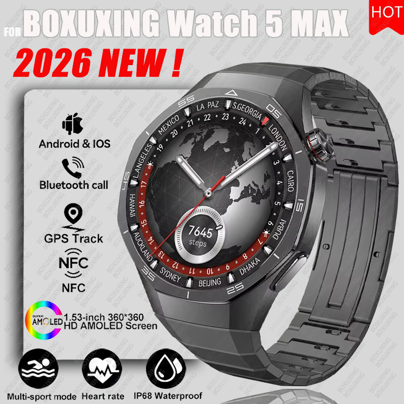 Smartwatch Professional Watches For Men - 2026 جديد ساعة BOXUXING 5 ماكس