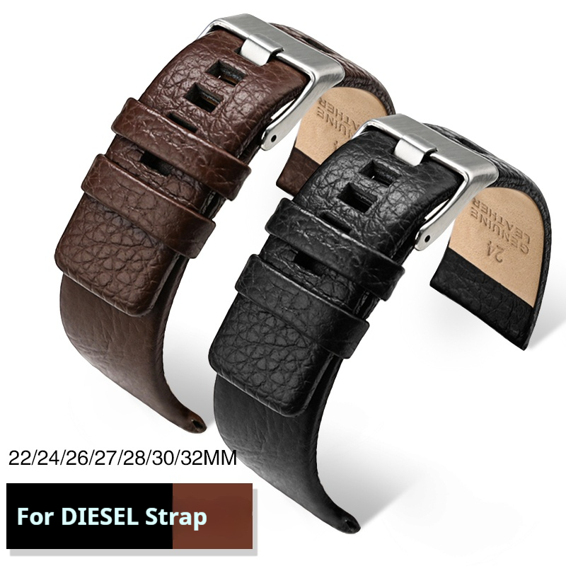 Diesel Watches Smartwatch - حزام من الجلد الطبيعي لساعة ديزل