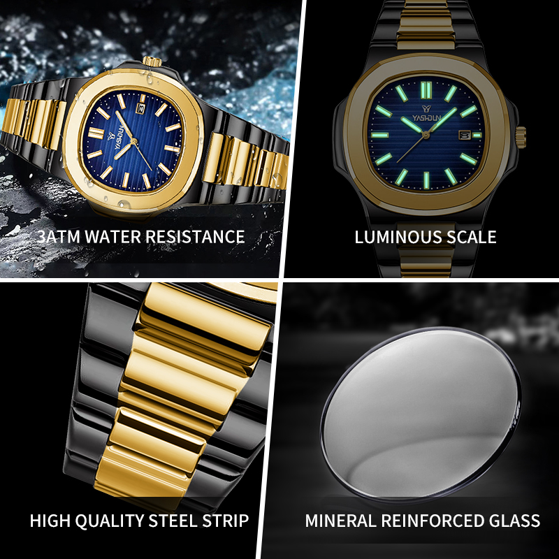 ساعة رجالية فاخرة من فاشون سكو - مراجعة Smartwatch Square Watches For Men وسعره