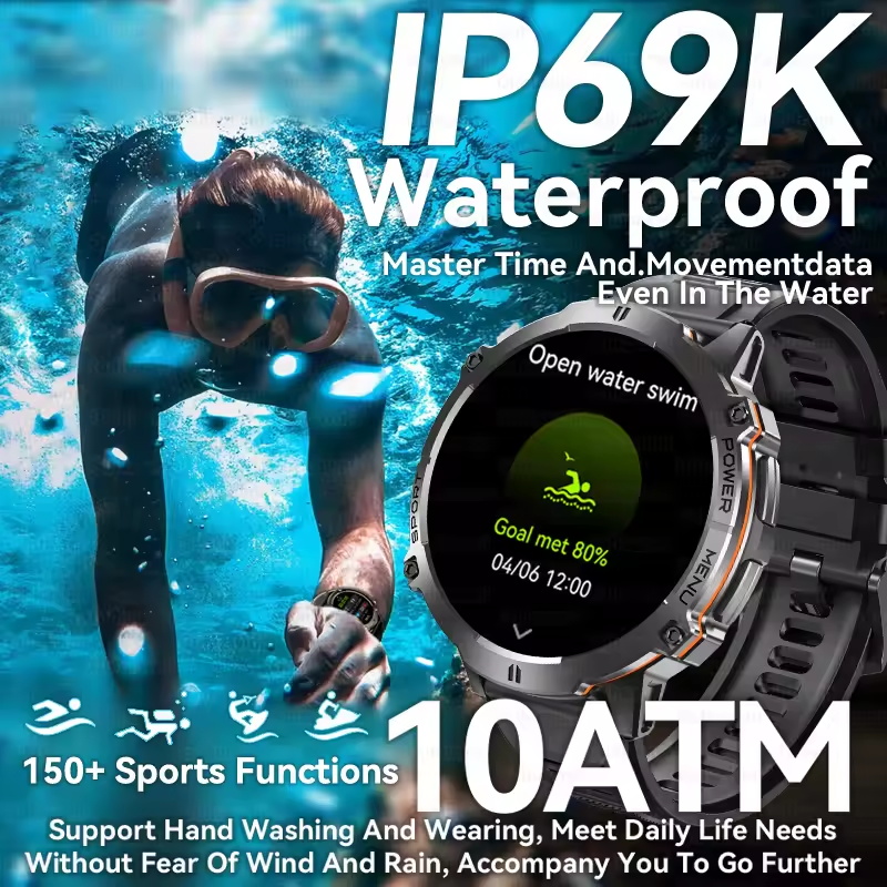 ساعة ذكية عسكرية رياضية جديدة  - مراجعة Smartwatch Professional Watches For Men وسعره