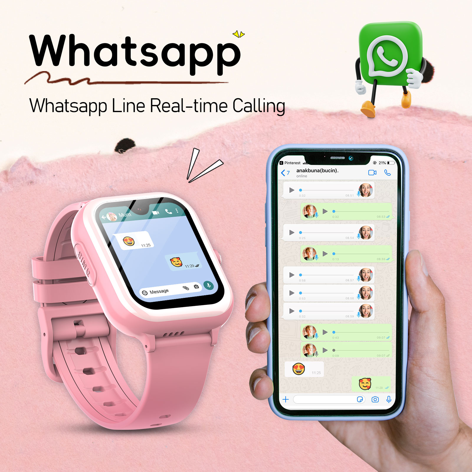 ساعة ونليكس KT31 الذكية للأطفا - مراجعة Smartwatch Watch Whatsapp وسعره