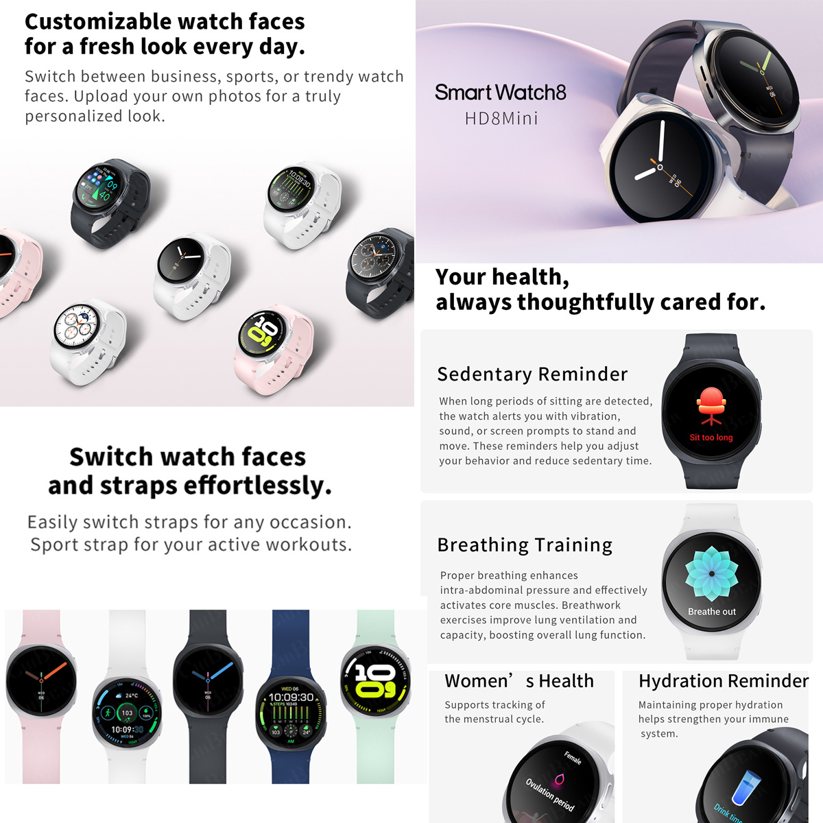 ساعات ذكية جديدة 2026 طراز 8 م - مراجعة Smartwatch Professional Watches For Men وسعره