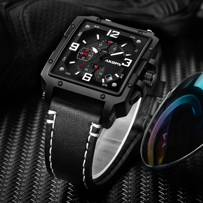 ساعة رجالية بتصميم أصلي، ساعة  - مراجعة Smartwatch Square Watches For Men وسعره