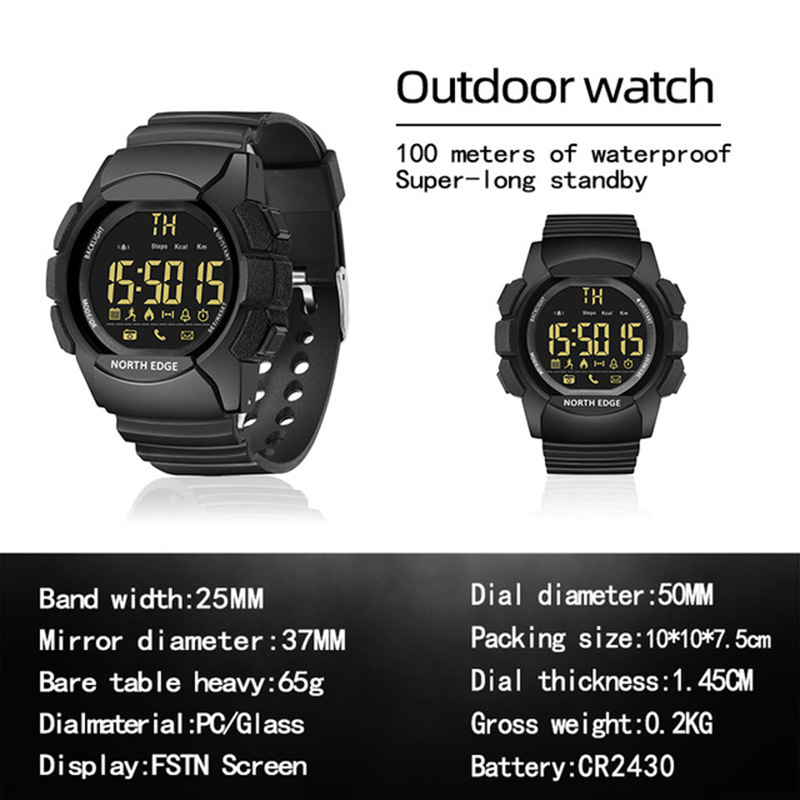 ساعة ذكية رياضية خارجية مقاومة - مراجعة Smartwatch Digital Watches For Men وسعره