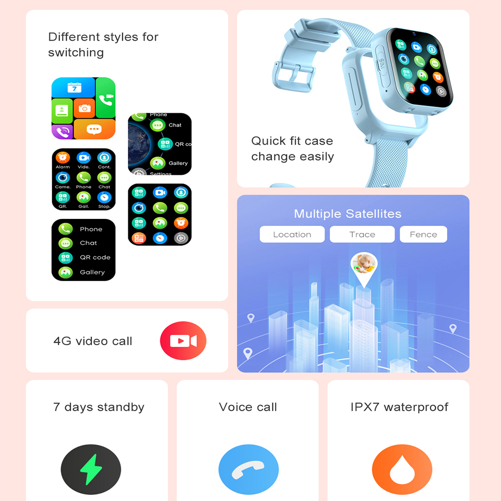 ساعة ذكية للأطفال 4G GPS WIFI  - مراجعة Smartwatch Watches For Kid Boy Waterproof وسعره