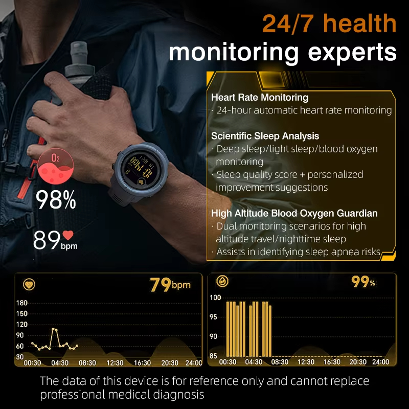 NORTH EDGE NEW MARS 5 ساعة رقم - مراجعة Smartwatch Digital Watches For Men وسعره