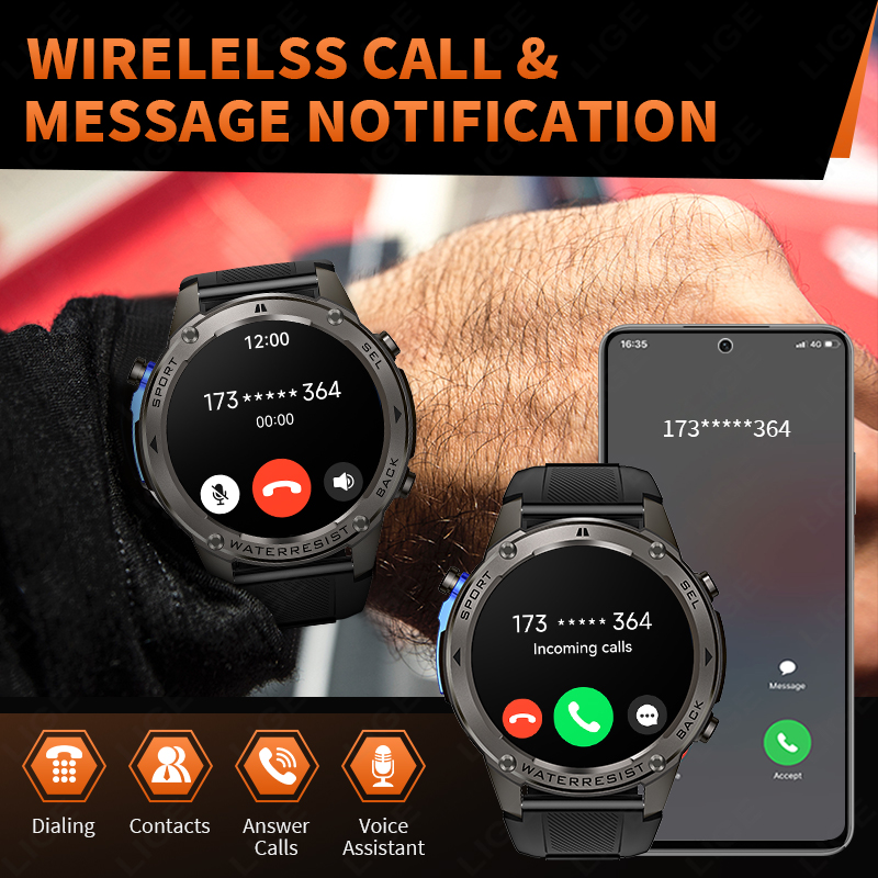 ساعة ذكية عسكرية فائقة الجودة  - مراجعة Watch Smart Smartwatch وسعره