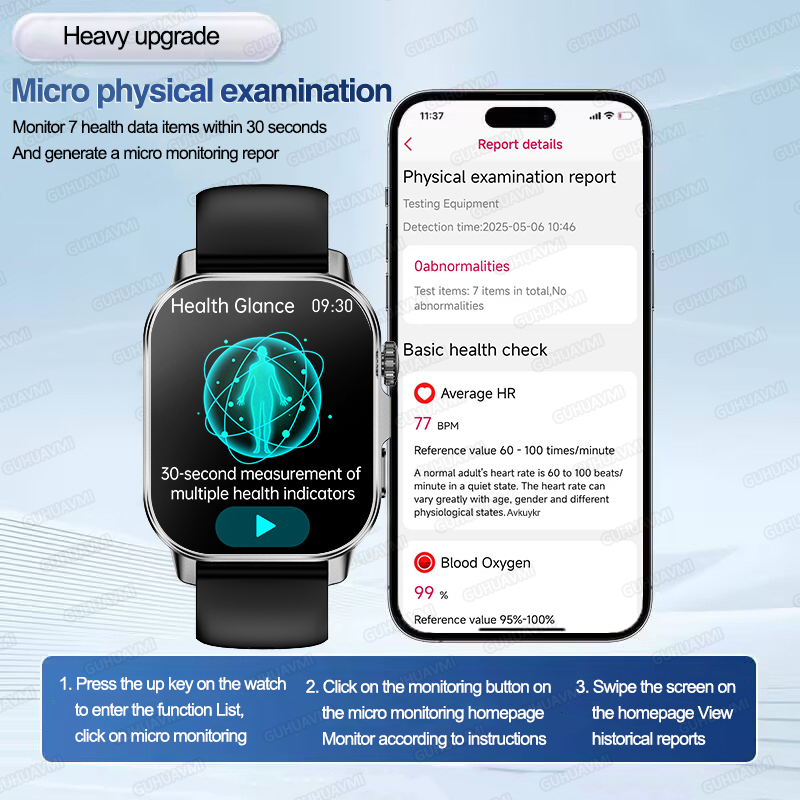 ساعة ذكية جديدة للعناية الصحية - مراجعة Smartwatch Square Watches For Men وسعره