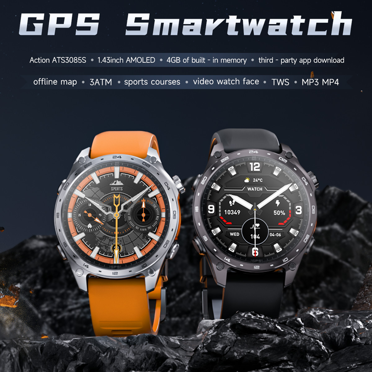 3ATM مقاوم للماء الرياضة Smart - مراجعة Smartwatch Watch Whatsapp وسعره