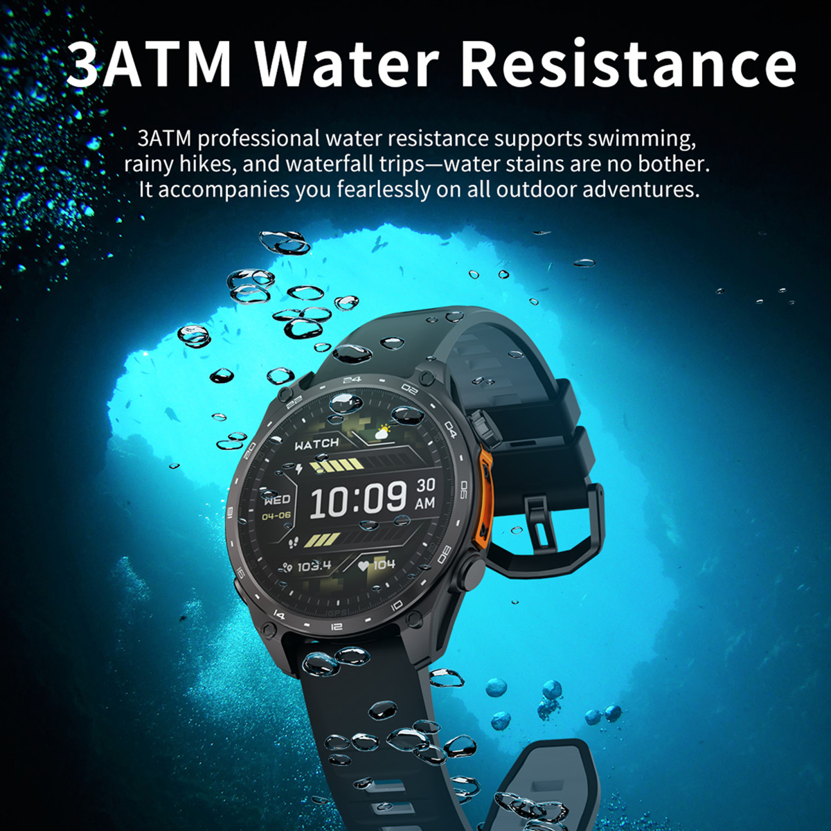 3ATM مقاوم للماء الرياضة Smart - مراجعة Smartwatch Watch Whatsapp وسعره