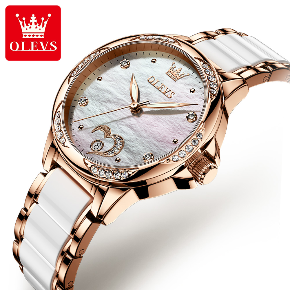 ساعة يد نسائية أنيقة OLEVS 663 - مراجعة Anti-Magnetic Watch وسعره