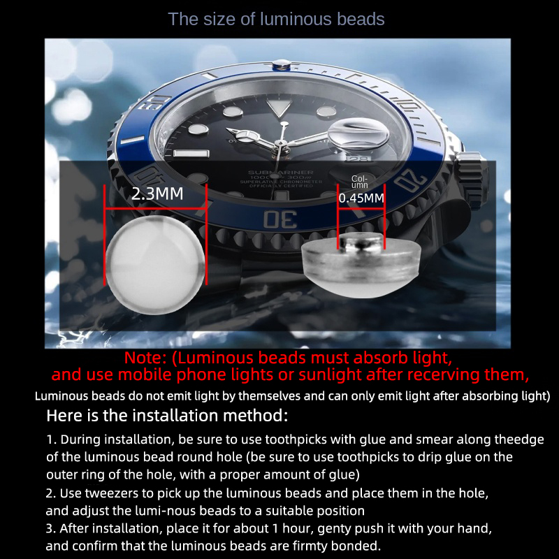 الأزرق الأخضر مضيئة حبة ساعة ا - مراجعة Rolex Watch Submariner وسعره
