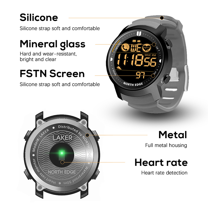 نورث حافة ساعة ذكية الرجال مرا - مراجعة Smartwatch Running Watches For Men وسعره