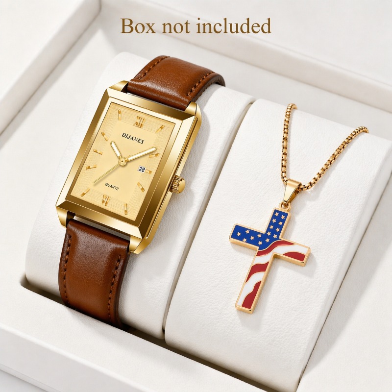 ساعات رجالية أنيقة مع طقم قلاد - مراجعة Smartwatch Branded Watches For Men وسعره