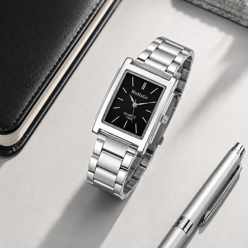 ساعة رجالية أنيقة بتصميم مربع، - مراجعة Smartwatch Square Watches For Men وسعره