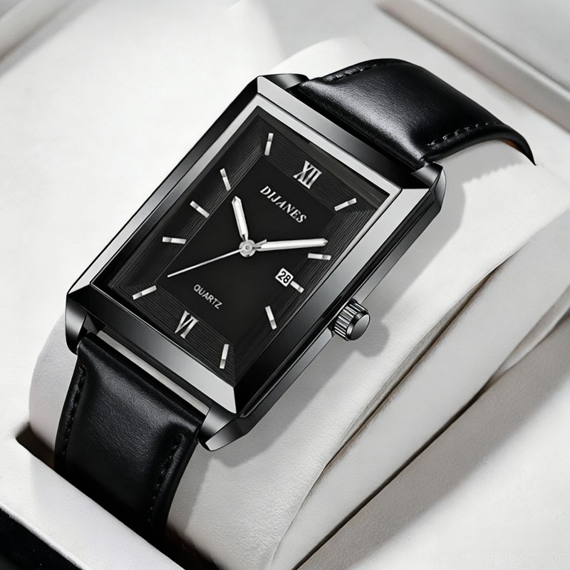 ساعات رجالية جلدية كاجوال، ساع - مراجعة Smartwatch Branded Watches For Men وسعره