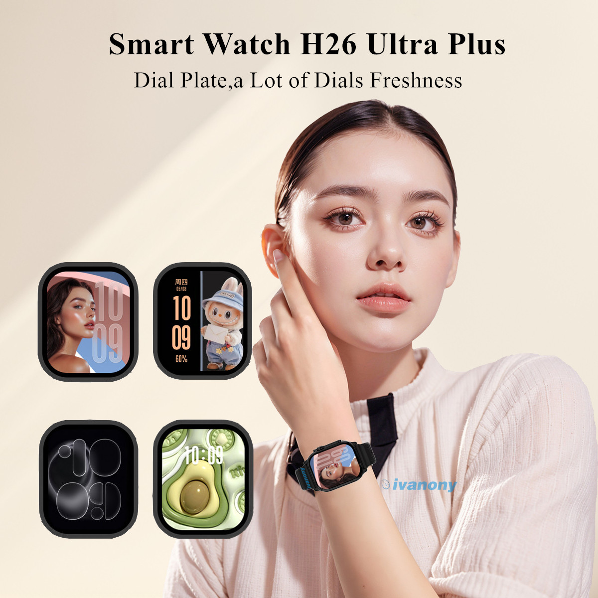 ساعة Amoled الذكية الأصلية H26 - مراجعة Smartwatch Watch Whatsapp وسعره