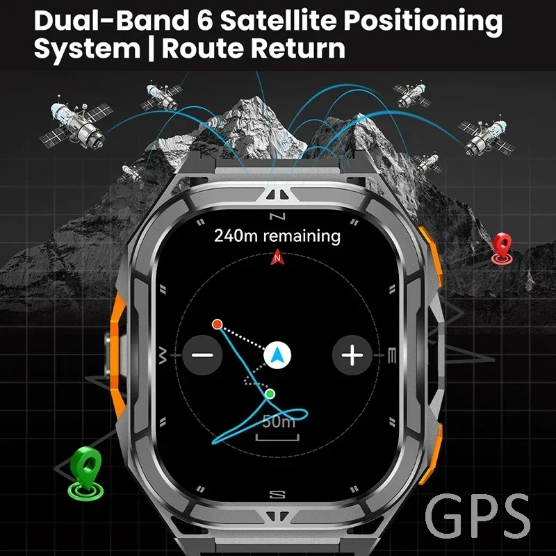 ساعة ذكية فاخرة بشاشة AMOLED م - مراجعة Smartwatch Square Watches For Men وسعره