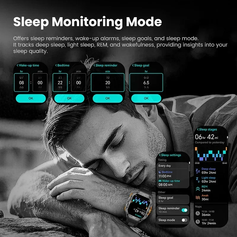ساعة ذكية فاخرة بشاشة AMOLED م - مراجعة Smartwatch Square Watches For Men وسعره
