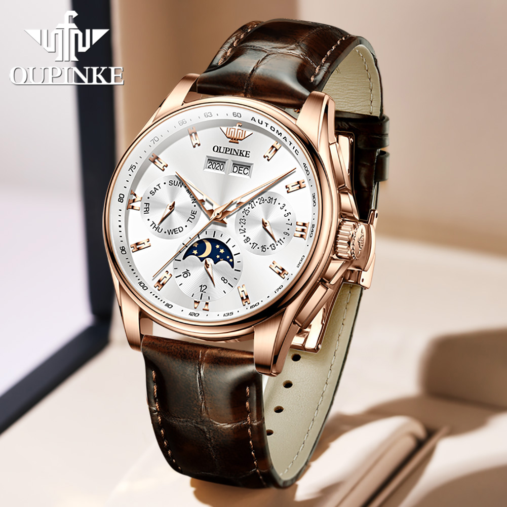 ساعات OUPINKE للرجال كاجوال بح - مراجعة Anti-Magnetic Watch وسعره