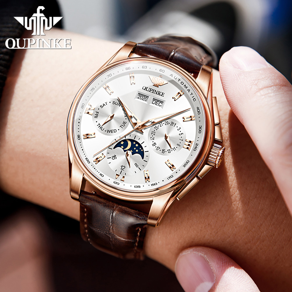ساعات OUPINKE للرجال كاجوال بح - مراجعة Anti-Magnetic Watch وسعره