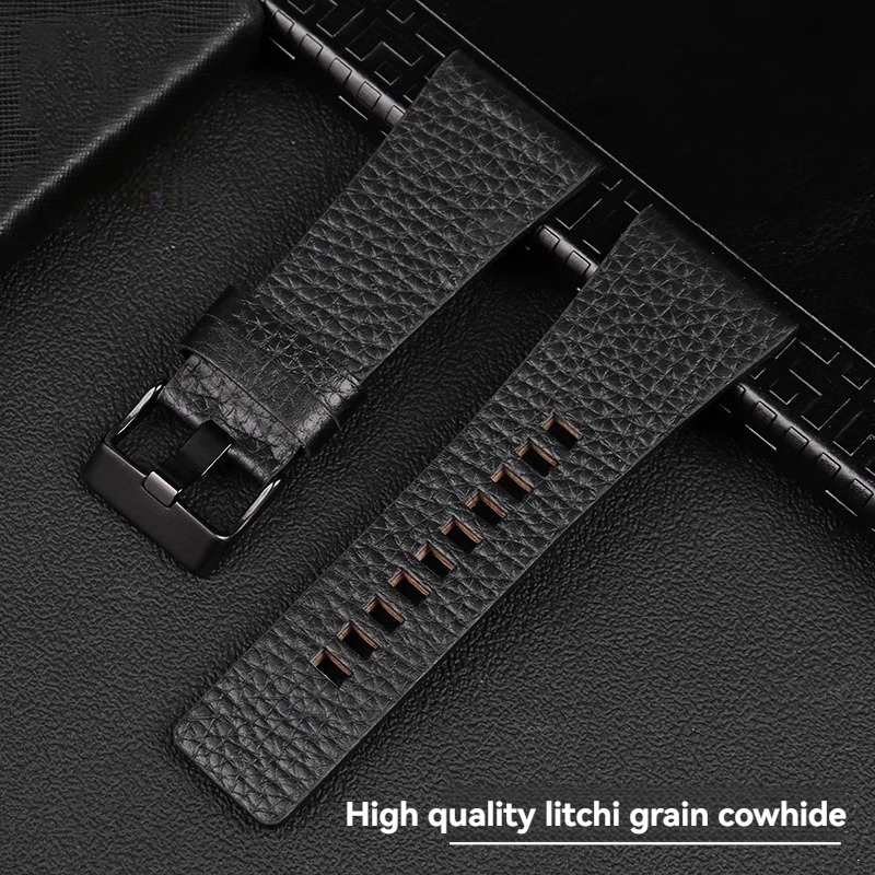 ليتشي منقوشة جلد البقر حزام سا - مراجعة Diesel Watches Smartwatch وسعره