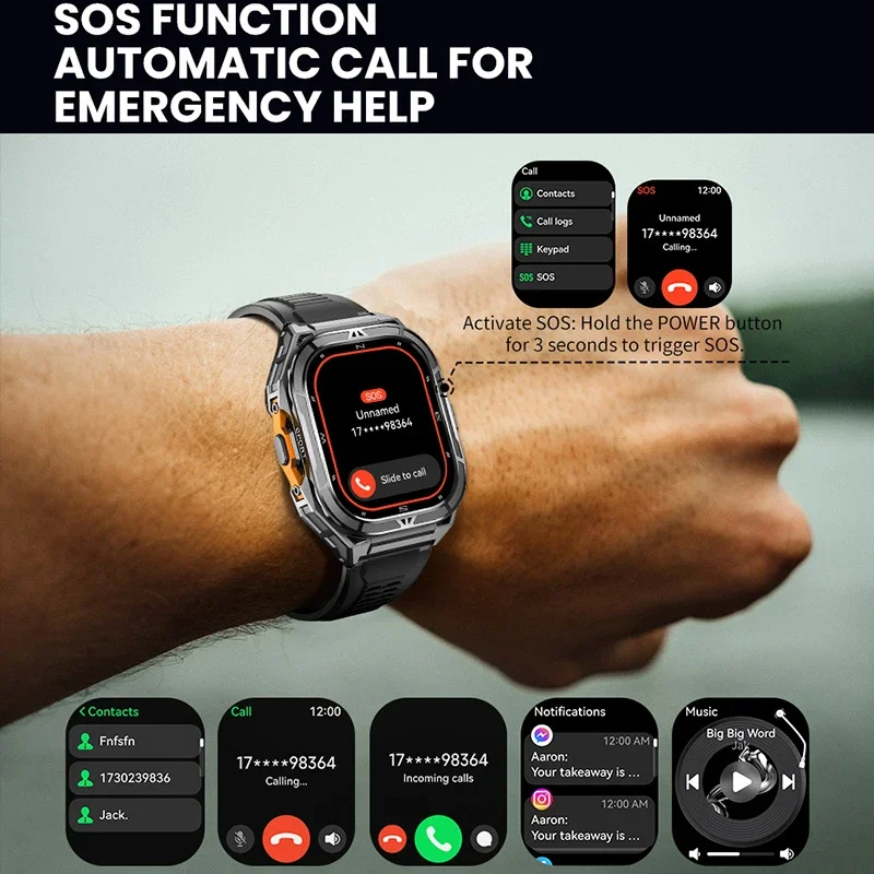ساعة ذكية فاخرة بشاشة AMOLED م - مراجعة Smartwatch Digital Watches For Men وسعره