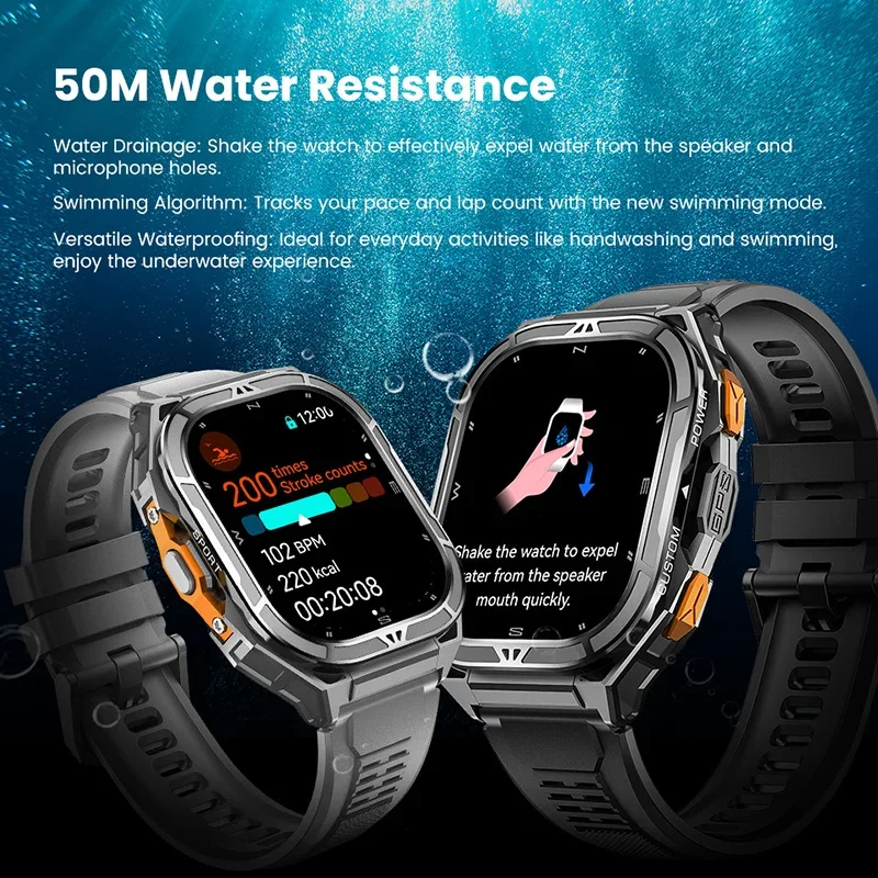 ساعة ذكية فاخرة بشاشة AMOLED م - مراجعة Smartwatch Digital Watches For Men وسعره