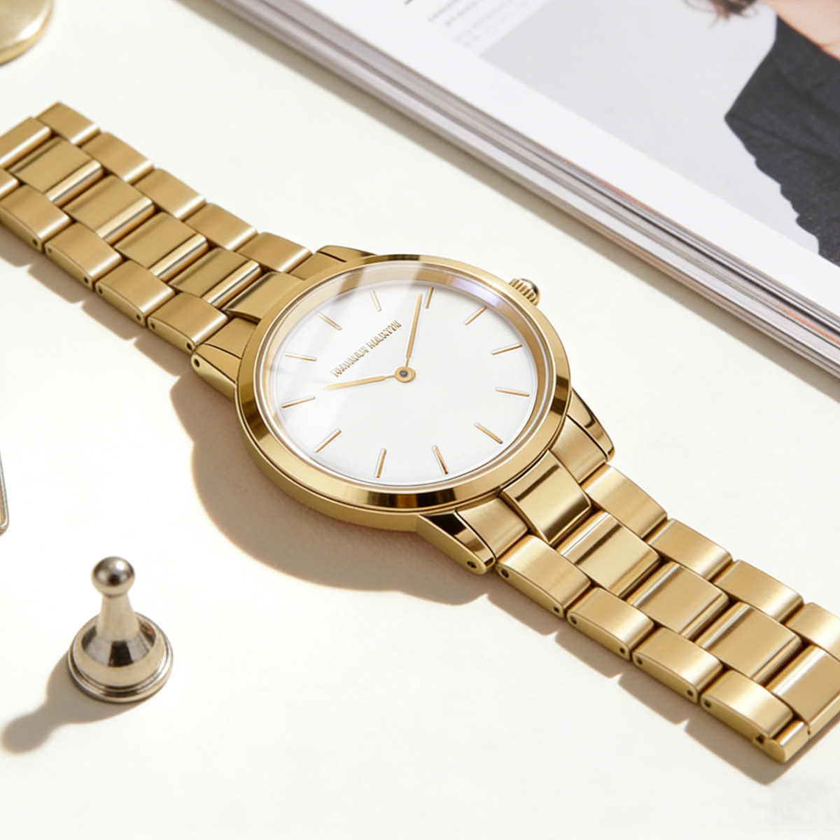 ساعة نسائية من الفولاذ المقاوم - مراجعة Anti-Magnetic Watch وسعره