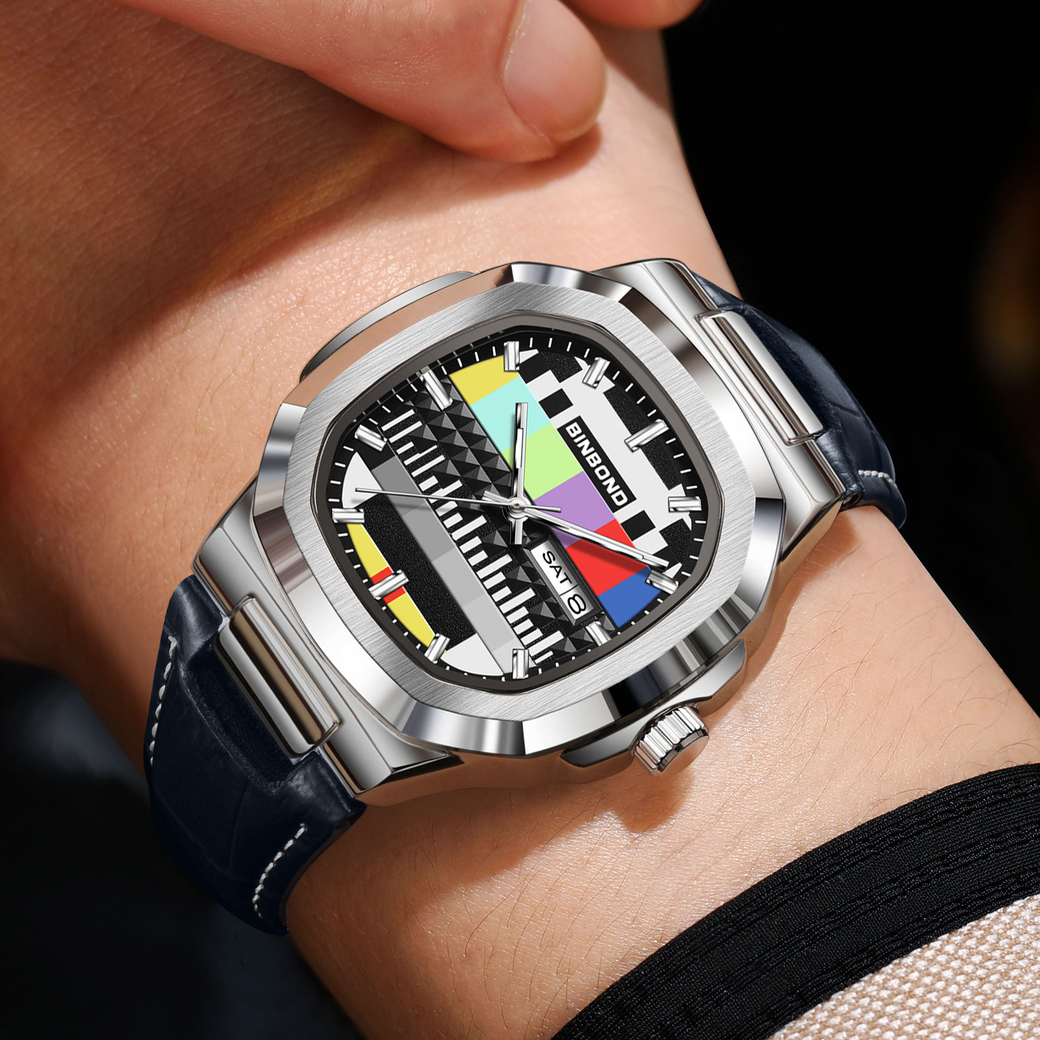 ساعة يد رجالية مربعة أصلية من  - مراجعة Smartwatch Square Watches For Men وسعره