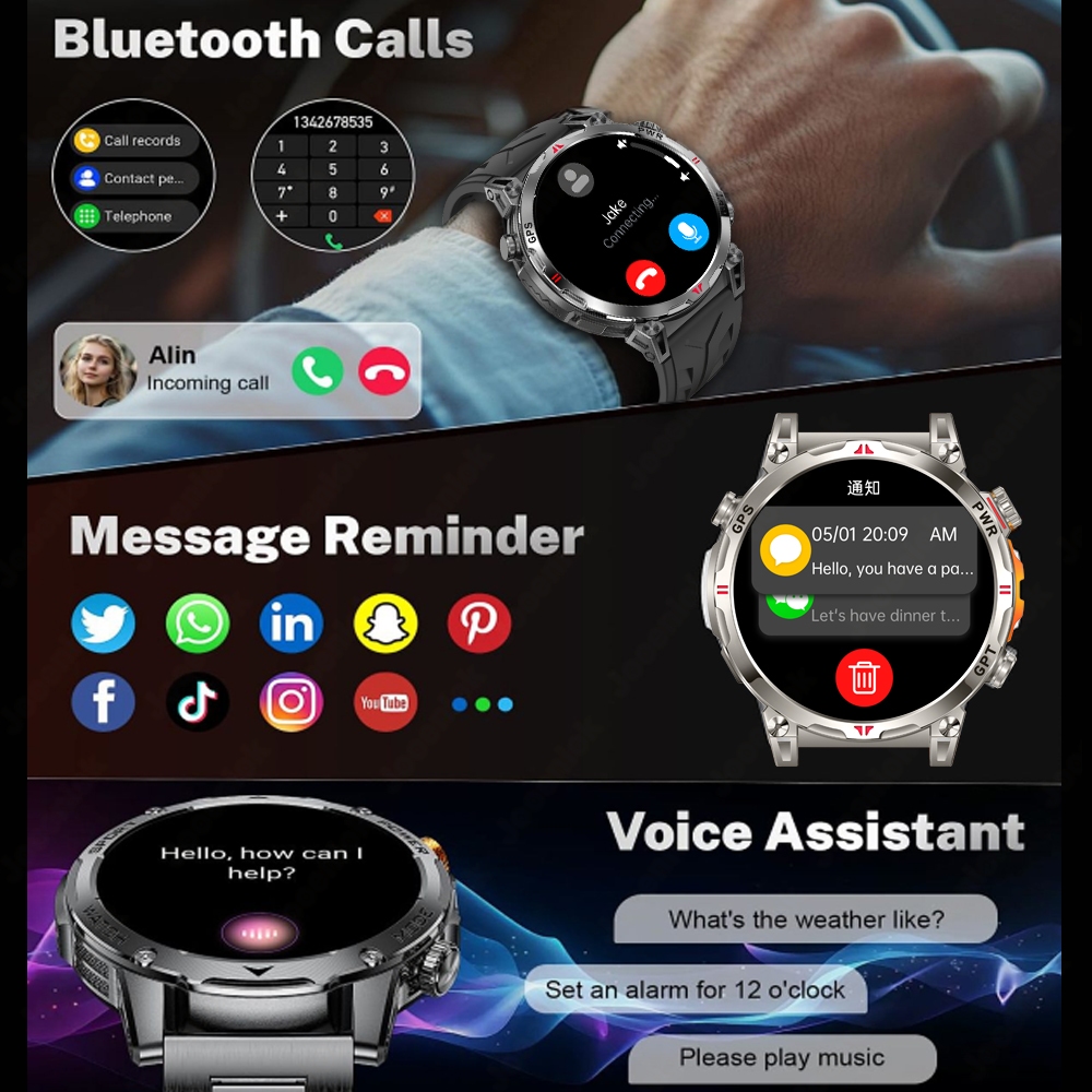 جديد المهنية GPS الرياضة ساعة  - مراجعة Smartwatch Running Watches For Men وسعره